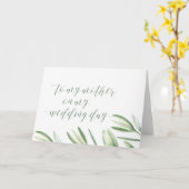 Groen voor mijn moeder op mijn trouwdag Kaart (Gele Bloem)