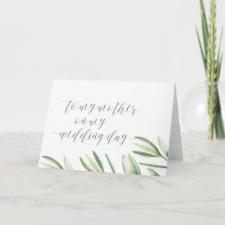 Groen voor mijn moeder op mijn trouwdag Kaart