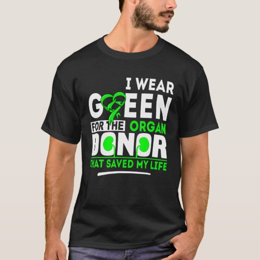 Groen voor orgaandonor - transplantatie levende ni t-shirt (Voorkant)
