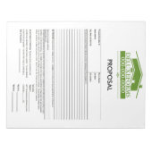 Groen voorstel voor een routekaart notitieblok (Voorkant)