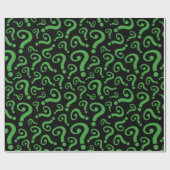 Groen vraagteken cadeaupapier (Vlak)