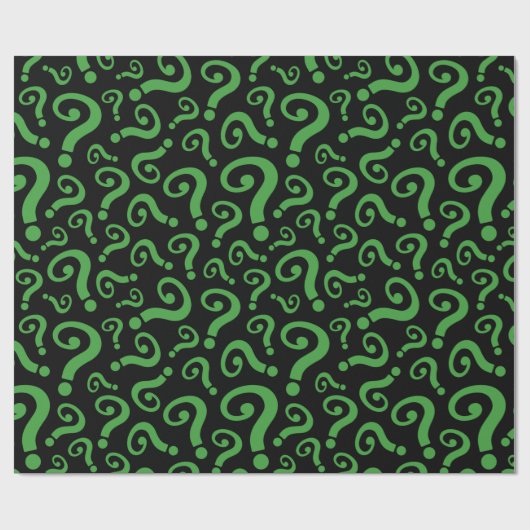 Groen vraagteken cadeaupapier (Vlak)