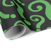 Groen vraagteken cadeaupapier (Rol Hoek)