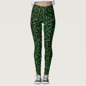 Groen vraagteken leggings (Voorkant)