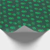 Groen vredesgebarentaal cadeaupapier (Hoek)