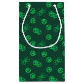 Groen vredesgebarentaal klein cadeauzakje (Achterkant)