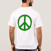 Groen vredessymbool t-shirt (Achterkant)