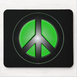 groen vredesteken muismat