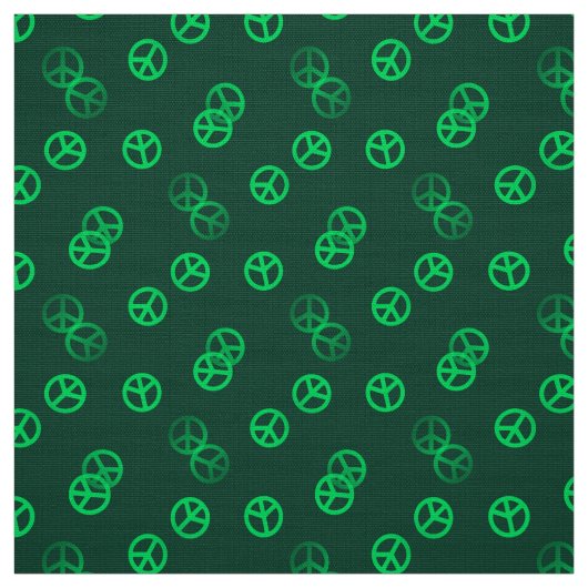 Groen vredesteken stof (Swatch)