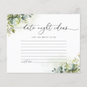 Groen Vrijgezellenfeest Datum Nacht Ideeën Kaart (Achterkant)