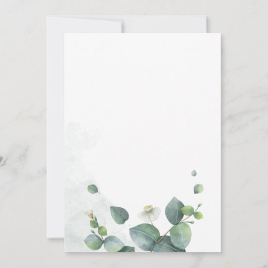 Groen Vrijgezellenfeest Eucalyptus Succulent Kaart (Achterkant)