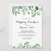 Groen Vrijgezellenfeest Eucalyptus Wedding Luncheo Kaart (Voorkant)