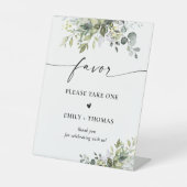 Groen Vrijgezellenfeest Favor Sign Reclamebord Met Voetstuk (Voorkant)