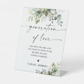 Groen Vrijgezellenfeest Generatie van het Levend t Reclamebord Met Voetstuk (Voorkant)