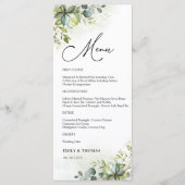 Groen Vrijgezellenfeest Menu (Voorkant)