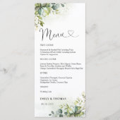 Groen Vrijgezellenfeest Menu (Voorkant)