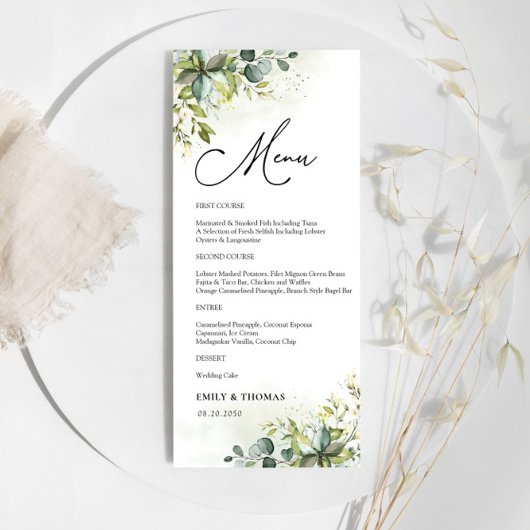 Groen Vrijgezellenfeest Menu