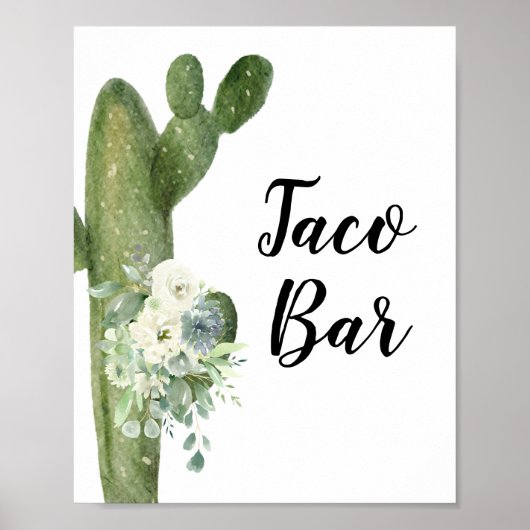 Groen Vrijgezellenfeest met taco-balie Poster (Voorkant)