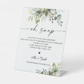 Groen Vrijgezellenfeest Oh Snap Sign Reclamebord Met Voetstuk (Voorkant)