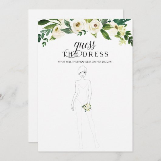 Groen Vrijgezellenfeest raad het dresspel Kaart (Voorkant / Achterkant)