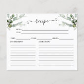 Groen Vrijgezellenfeest Recept Kaarten (Voorkant)
