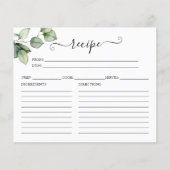 Groen Vrijgezellenfeest Recept Kaarten (Voorkant)