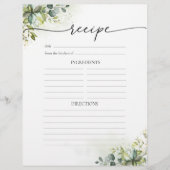 Groen Vrijgezellenfeest Receptenpagina (Voorkant)