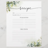 Groen Vrijgezellenfeest Receptenpagina (Achterkant)