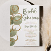 Groen Vrijgezellenfeest van eucalyptus en goudolie Kaart