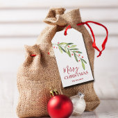 Groen Vrolijk Kerstfeest Cadeaulabel