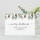 Groen vrolijke kerst bewegende aankondiging (Staand voorkant)