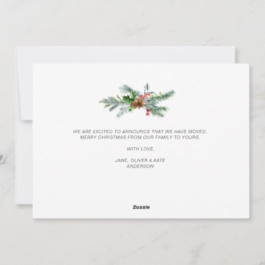 Groen vrolijke kerst bewegende aankondiging (Achterkant)