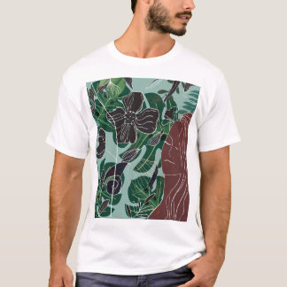 Groen Vrouw, illustratie. T-shirt