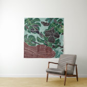 Groen Vrouw, illustratie. Wandkleed (In Situ (horizontaal))