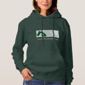 Groen vrouwelijk sweatshirt met EAP-Adk-logo (Voorkant)