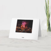 Groen Vuurwerk over de Lichten van het Plein van Feestdagen Kaart (Achterkant)