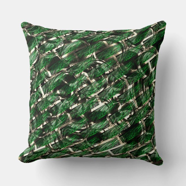 Groen wandeffect en donkerste bubbels? kussen (Voorkant)