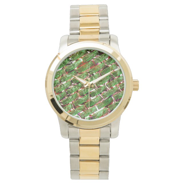 Groen wandeffect en zeepelt zalmkleur? horloge (Voorkant)