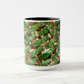 Groen wandeffect en zeepelt zalmkleur? mok (Midden)