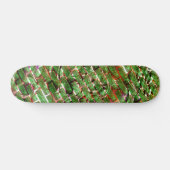 Groen wandeffect en zeepelt zalmkleur? persoonlijk skateboard (Horizontaal)