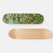 Groen wandeffect en zeepelt zalmkleur? persoonlijk skateboard (Horizontaal)