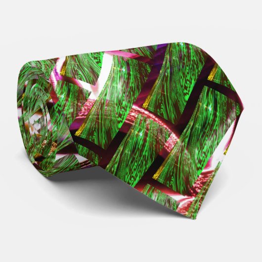 Groen wandeffect en zeepelt zalmkleur? stropdas (Opgerold)
