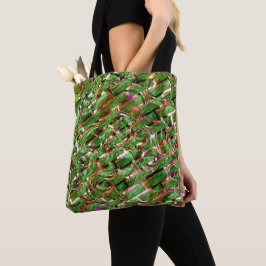 Groen wandeffect en zeepelt zalmkleur? tote bag