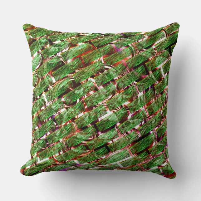 Groen wandeffect of zeepelt zalmkleur? kussen (Voorkant)
