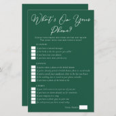 Groen Wat is er op uw telefoon Vrijgezellenfeest s (Voorkant / Achterkant)