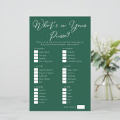 Groen Wat zit er in je portemonnee Vrijgezellenfee (Staand voorkant)