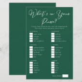 Groen Wat zit er in je portemonnee Vrijgezellenfee (Voorkant / Achterkant)