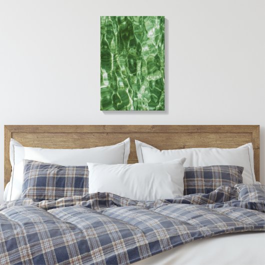 Groen water canvas afdruk (Insitu (Slaapkamer))