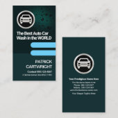 Groen water druppels blauwe tabletten auto-uitwas visitekaartje (Voorkant / Achterkant)