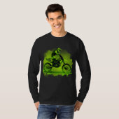 Groen Water Kleur Dirt Bike T-shirt (Voorkant volledig)